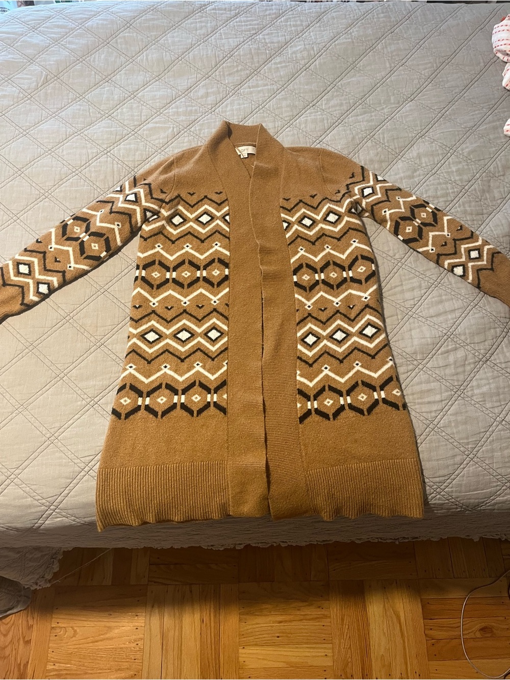 LOFT Mosaic Knit Cardigan